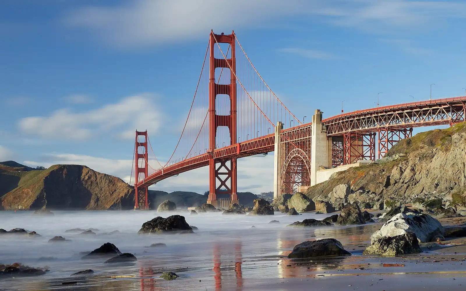 The Golden Gate Bridge from Marshall's Beach, San Francisco
