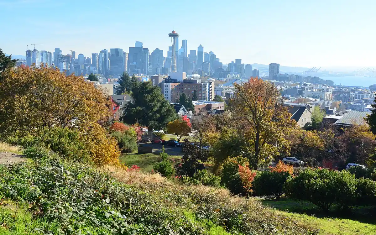 The Seattle skyline and Space Needle from Kerry Park